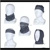 Cycling Caps Masks 6Pcs Black Breathable Neck Gaiter Tubular Scarves Snood Headband Headwear Shield Head Half Face Cover Scarf Bandana 23Wmy