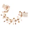 bridal floral comb