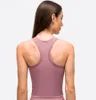 L-022 dames tanktops ronde nek y-stijl rug gewatteerde yoga sport bh gym kleding vrouwen ondergoed vest schokdichte hardloop fitness casual shirt tees