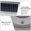 Solar Power 16 LED Wall Light PIR Motion Sensor Outdoor Waterproof Garden Security Lamp - Black