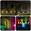 Lampes de pelouse Éclairage paysager extérieur Extensible RVB LED Jardin Lumières 3W 12V 300 Lumen Projecteurs étanches pour murs Arbres