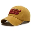 Gorra de béisbol lavada retro para hombres Gorras ajustadas Sombrero Snapback para hombres Hueso Mujeres Gorras Casual Casquette Bordado de letras Logotipo personalizado Sombreros deportivos