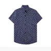 Luksusowe męskie koszule męskie Mężczyźni Wysokiej Jakości Summer Feather Bronzing Print Shirt Streetwear Top Oddychający Krótki Rękaw