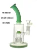 Glas-Shisha-Rig/Bubbler zum Rauchen, 9,5 Zoll Höhe und Typ Perc mit 14 mm Buchse und Kopf, 750 g Gewicht, 4 Farben BU022