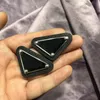 2.8*4.6cm Leather Metal Triangle Brooch Women Letter Brooches Suit Lapel Pin Fashion Jewelry Accessories