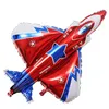 Giant 87*93cm Fighter Plane Balloons Inflatable Foil Helium Cartoon Plane Ballons for Baby Boy Shower Kids Birthday Party Decor 211216