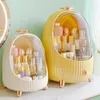 Storage Boxes & Bins Cosmetic Box With LED Makeup Mirror Dustproof And Waterproof Dressing Table Desktop Lipstick Skin Care Product Rack