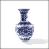 Décor & Garden Vintage Home Decor Ceramic Vases Chinese Blue And White Porcelain C Pattern China Vase Drop Delivery 2021 Afrro