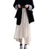 Zomer Onregelmatige geplooide gegolfde chiffon rok Koreaanse stijl hoge taille All-Amtch White Rokken Faldas QV19 210510