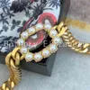 Báthory · Elizabeth Women 2020 Fashion Gold Necklace Vitglas Pearl Border Utsökt Elegant Halsband