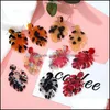 Stud Earrings Jewelry Statement Acrylic Bohemian Style For Women Personalized Big Leaf Design Colorf Plant Drop Delivery 2021 0Xyi5