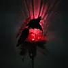 Rasenlampen Weihnachten Rote Vogel Solarleuchten Metall Retro wasserdichtem Weg f￼r Garten im Freien Innenhof Stra￟enbahndekoration