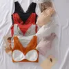 Kvinnor Sommar Sport Bras Is Silk Wrap Bröst Topp med Pad Vest Underkläder Damer Sova Yoga Running Bralette H68 Outfit