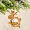 NEWChristmas Tree Hanging Pendant with Bells Angel Star Reindeer Ornaments Xmas Holiday Home Party Decoration LLD11274