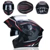 Capacetes de motocicleta O mais recente Dot Flip Capacete Modular Double Lens Double Face Safety Casco Capacete Casque Moto