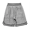 Wit zwart plaid jogger shorts mannen hiphop drop-crotch zweet shorts vrouwen streetwear geruite patch zweetbroek mannelijke C0607