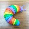 Zabawki typu Fidget Slug Przegubowy Elastyczny 3D Slugs Favor Fidget Toy W każdym wieku Ulga Przeciwlękowy Zmysłowy dla Dzieci Aldult