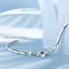 Bracelet jonc bijoux mode Durable accrocheur délicat femmes Double coeur pour amant main chaîne