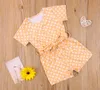 Jumpsuits 2021 Urodzony Summer Romper Baby Girl Belte Polka Dot Print Krótkie rękawie okrągła szyja Playsuit8911027