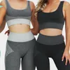 LANTECH Women Sports Suits Set Yoga Sets Gym FitnAthletic Pants Sportswear Squat Leggings Bra SeamlSports Active X0629