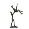 Decorative Objects & Figurines Romantic Foundry Iron Swing Lovers Figurine Metal Couple Miniature Craftworks Valentine's Day Present For Wed