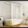 Tende Aessories Gardenstocked Doccia Impermeabile Per La Casa El Bagno Cristallino Ecologico Con 3 Tende Da Bagno Con Fondo Magnetico A Goccia