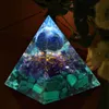 Sfera di lapislazzuli fatta a mano Orgone Piramide Ametista Malachite Cristallo Guarigione 60mm 210804