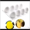 Moulds Kitchen, Dining Bar Home & Garden Drop Delivery 2021 8 Holes 3D Egg Shape Cake Mousse Mold Tools French Dessert Fondant Kitchen Bakewa