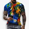 T-shirt da uomo manica corta stampata 3D casual allentato O-collo T-shirt taglie forti 2022 estate bandiera nazionale abbigliamento Harajuku