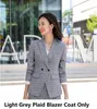 High Quality Fabric Elegant Plaid Formal Women Business Suits With Pants And Jackets Coat Autumn Winter Ladies Office Blazers Women's Two Pi