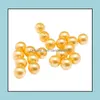 Жемчужные бусинки драгоценности 8-16 мм золотой идеальный круг глубокий море Мать раковина с половиной отверстия доставка 2021 3pfko