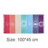 Coperta con nappe Coperte da spiaggia Singolo arcobaleno Chakra Asciugamano arazzo Mandala Boho Stripes Stampa Viaggi Yoga Tappetino da campeggio259J