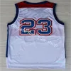 Basquete retrô 23 Michael Jersey Men Vintage Todos costurados azuis azuis brancos time preto colorido de algodão puro respirável Excelente q Jerseys