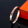 2022 Love Screw Armband 5 0 Designer Armband Bangle Luxury Jewelry Women Titanium Steel Eloy Gold-Plated Craft Gold Silver Ros191T