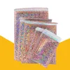 Gift Wrap 20pcs Pink Laser Packaging Bubble Mailers Padded Envelopes Bag Mailing Envelope Protect Buffer