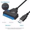USB 3.0 naar SATA-adapterkabel-omzetter voor 2,5 inch SSD / HDD-ondersteuning UASP Hoge snelheidsgegevensoverdracht