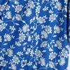 Yaz Kadın Çiçek Baskı Ruffled Hem Midi Gömlek Elbise Kadın Fener Kollu Giyim Rahat Lady Gevşek Vestido D7618 210430
