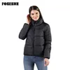 FORERUN 8 Colori Oversize Bubble Jacket Donna Inverno Puffer Coat Stand Collar Verde menta Addensare Parka Winterjas Dames 210916