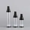 15ml 30ml Tom Refillerbar Plast Klar Airless Olje Serum Cream Lotion Pump Mist Spray Flaska Kosmetisk 50 ml