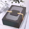 12шт Kraft Paper Упаковочная коробка с прозрачным окном Candy Cake Boxes Свадебное вечеринка Печенье Подарки Подарки Box Детский Душ Декор 211108