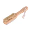 NEW2 in 1 Cleaning Brushes Natural Body or Foot Exfoliating brush Double Side with Nature Pumice Stone Soft Bristle EWB7138