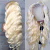 Ishow 13x4 Transparent Lace Front Wig Human Hair Full Lace Wigs 13x1 Part Blonde Color 613 Brazilian Body Loose Deep Wave Peruvian Straight 10-30inch for Women