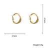 Boucles d'oreilles géométriques torsadées en métal pour femmes, bijoux minimalistes, couleur or, grand cercle, nouvelle collection 2021