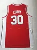 Mens Knights Stephen Curry 30 Maillot de basket-ball lycée pas cher Davidson Wildcat College Chemises de basket-ball cousues