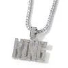 Solid Small Letter Custom Name Necklace Pendant Gold Silver Plated Mens Hip Hop Jewelry Gift250C