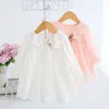 Baby Girls Princess Dress For Newborn Infant Clothing 2021 Summer Cute Cotton Long Sleeve Baby Dress Toddler Girl Clothes Dresse Q0716