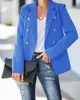 Damenanzüge Blazer Frau Blazer Europäischen Stil Frühling Herbst Mäntel Langarm Knopf