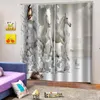 Cortina cortinas 3d po tamanho personalizado parede tijolo branco cavalo cortinas poliéster microfibra tecido para quarto sala de estar decor249x