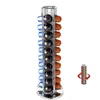 Coffee Pod Holder Stand Stainless Steel Tower Rack Storage Nespresso Capsules Holds 40 Filter 360 Degree Rotation 210423