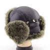 Chapeau de trappeur résistant au chaud pour l'hiver, chapeau russe, oreillettes de Sport en plein air, casquettes de bombardier pour hommes